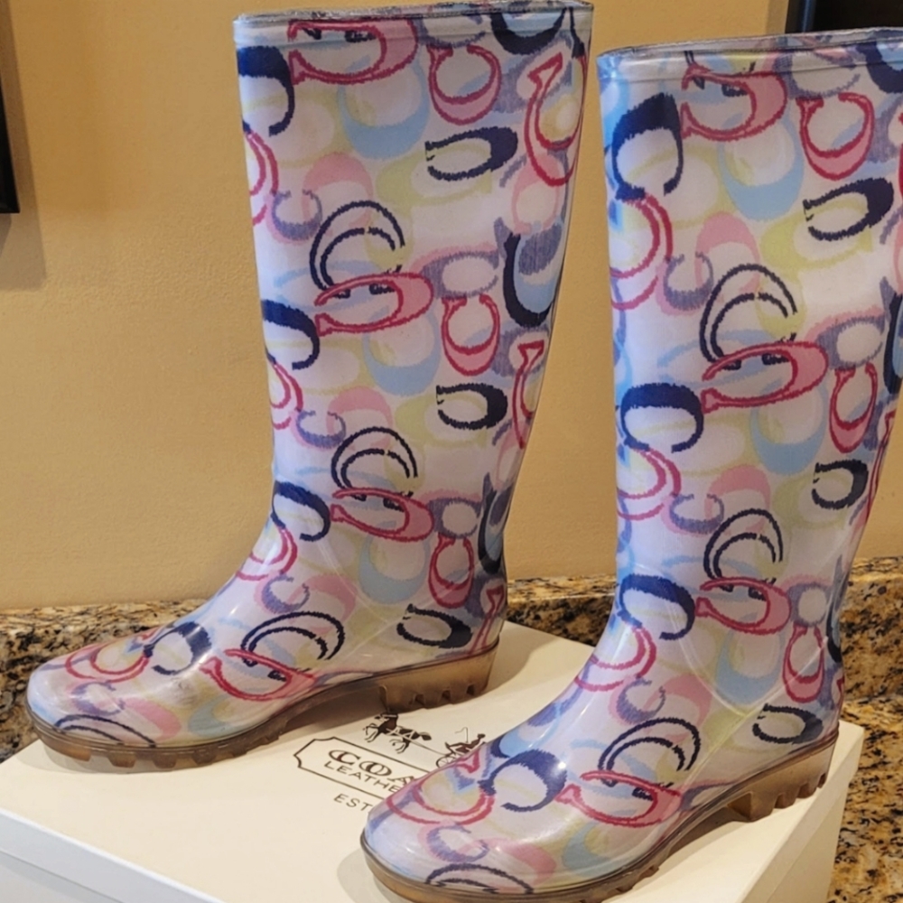 Authentic Coach Poppy Rain Boots